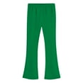 thumbnail image 5 of Honhmin Girls Flare Pants, Outdoor Fleece-lined Elastic Waist Casual Fall Pants Green Size 9-10 T, 5 of 7