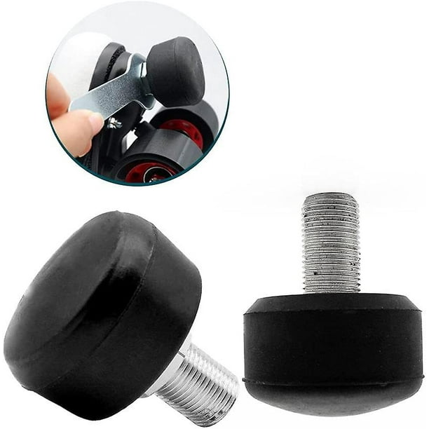 topes para los dedos de los patines de cuatro ruedas, topes para los dedos de los pies de los frenos de los patines de ruedas de doble fila (2 piezas, negro)