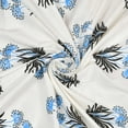 thumbnail image 6 of Indian Ethnic Block Print Full Size Flat Sheet Pastel Color Cotton Bedsheet With 2 Pillow Case Floral Blue- 90x108", 6 of 7