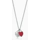 thumbnail image 2 of Double Heart-shaped Enamel Necklace 925 Sterling Silver Charm Jewelry Pink Pendant Sweet Fashion Necklaces For Women, 2 of 3