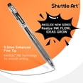 thumbnail image 3 of Shuttle Art Black Gel Pens, Ink Glide Series 90 Pack Retractable 0.5mm Fine Point Rollerball Gel Ink Pens Bulk Set Quick Drying Smooth Writing with Grip for Journaling Note Taking, 3 of 8
