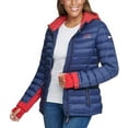 thumbnail image 2 of Tommy Hilfiger Womens Packable Hooded Puffer Jacket(Navy/Crimson, XL), 2 of 6