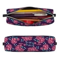 thumbnail image 2 of Yiaed Rose Flowers Print Leather Pencil Case - Leather Pen Pencil Holder - Elegant & Practical Pencil Pouch for Work & Office, 2 of 7