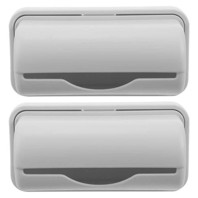 2 dispensadores de bolsas de basura para montaje en pared, caja de almacenamiento de bolsas de basura, contenedor de bolsas de basura para baño y cocina (gris)