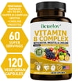 thumbnail image 2 of Bcuelov Vitamin B Complex Supplement, with 8 Complete Types of Vitamin B, 120 Vegetarian Capsules, 2 of 8