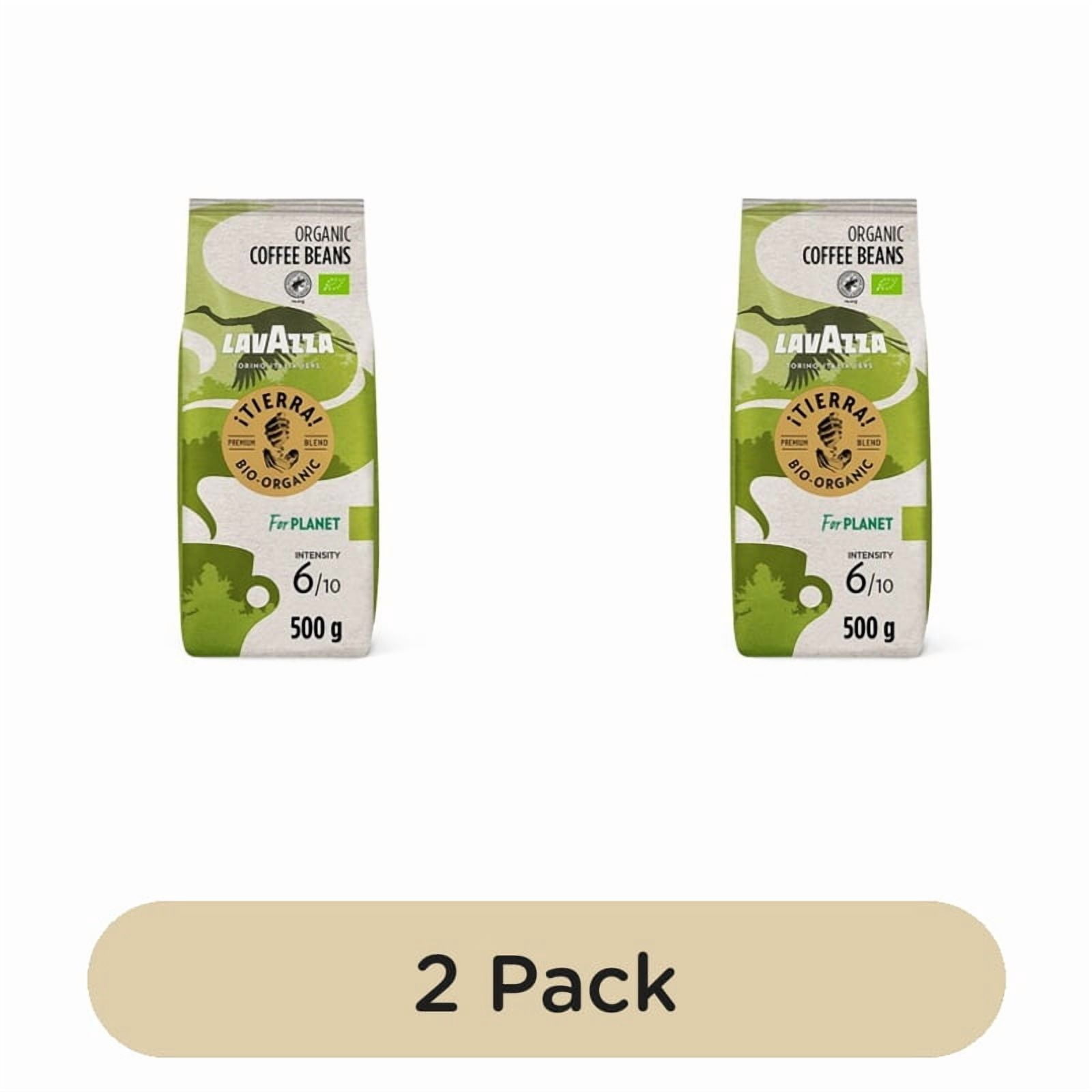 Lavazza Tierra Organic Coffee Beans 500g, British Import (Pack of 2)