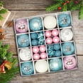 thumbnail image 5 of 44 Pieces Christmas Balls Ornaments Christmas Tree Decoration Baubles Assortment Blue Pink White, 5 of 9