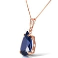 thumbnail image 2 of Galaxy Gold 14k 20" Rose Gold 4.65 carat Teardrop Natural Sapphire Pendant Necklace, 2 of 3