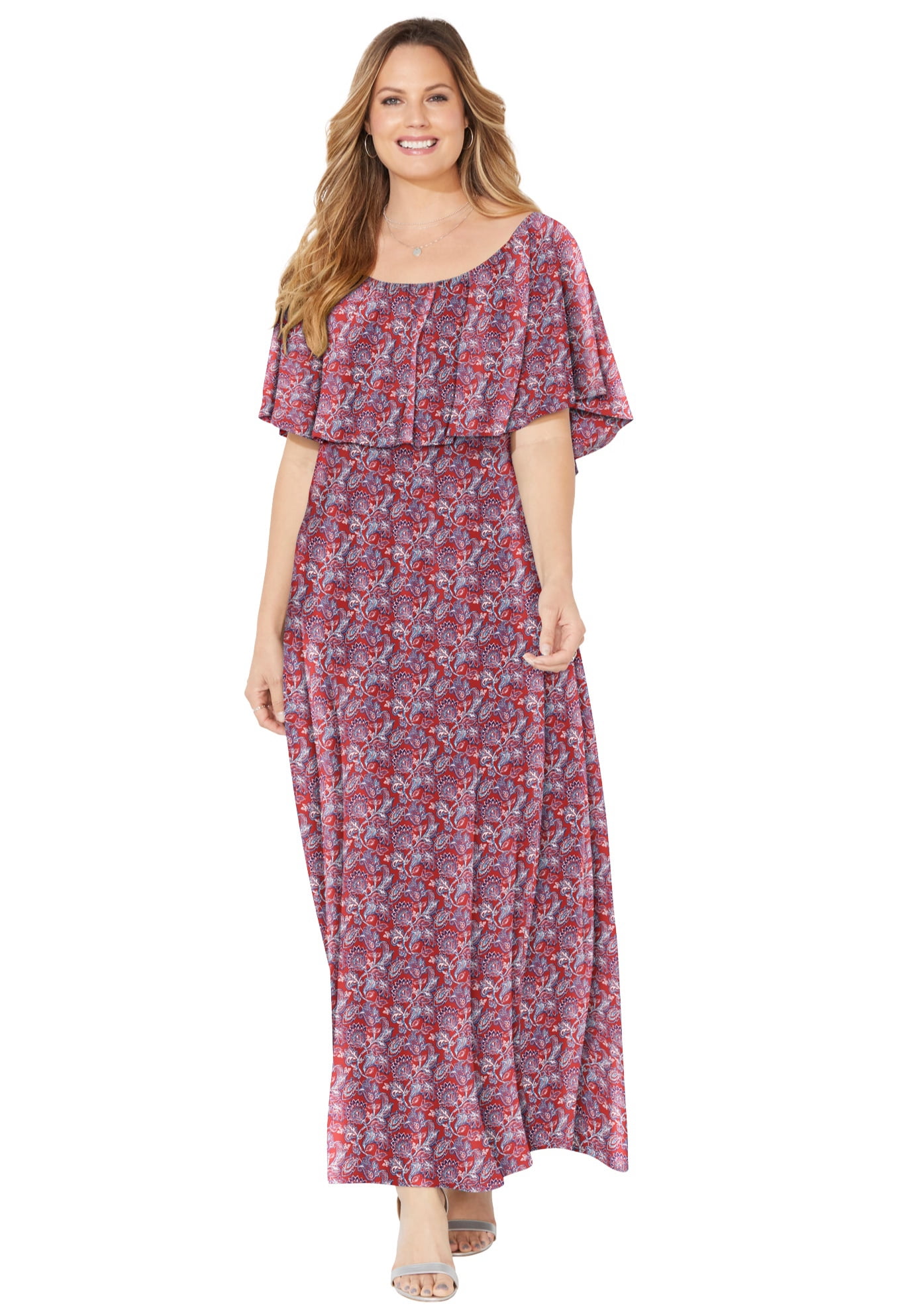 Catherines Women's Plus Size Meadow Maxi Dress - Walmart.com