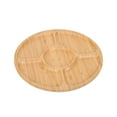 thumbnail image 2 of Bandeja de madera decorativa para servir, bandejas de madera para té, redondas. 25x25cm, 2 of 9
