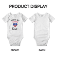 thumbnail image 3 of I Love My Haitian Dad Heart Flag Baby Bodysuit Newborn Clothes Outfits (White, 0-3 Months), 3 of 5