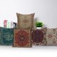 thumbnail image 2 of 4 fundas de almohada con motivos de acuarela y fundas de almohada con pintura colorida cuadrada retro oriental de 45 x 45 cm (estilo B), 2 of 4