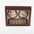 thumbnail image 4 of DENEST 4+6 Automatic Watch Winder Leather Storage Case with Top Clear Glass Window (Brown), 4 of 6