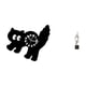 thumbnail image 1 of Reloj de pared decorativo con forma de gato, estatua de arte abstracto, escultura de resina acrílica, silencioso (sin ), ideal para sala de esta, 1 of 8