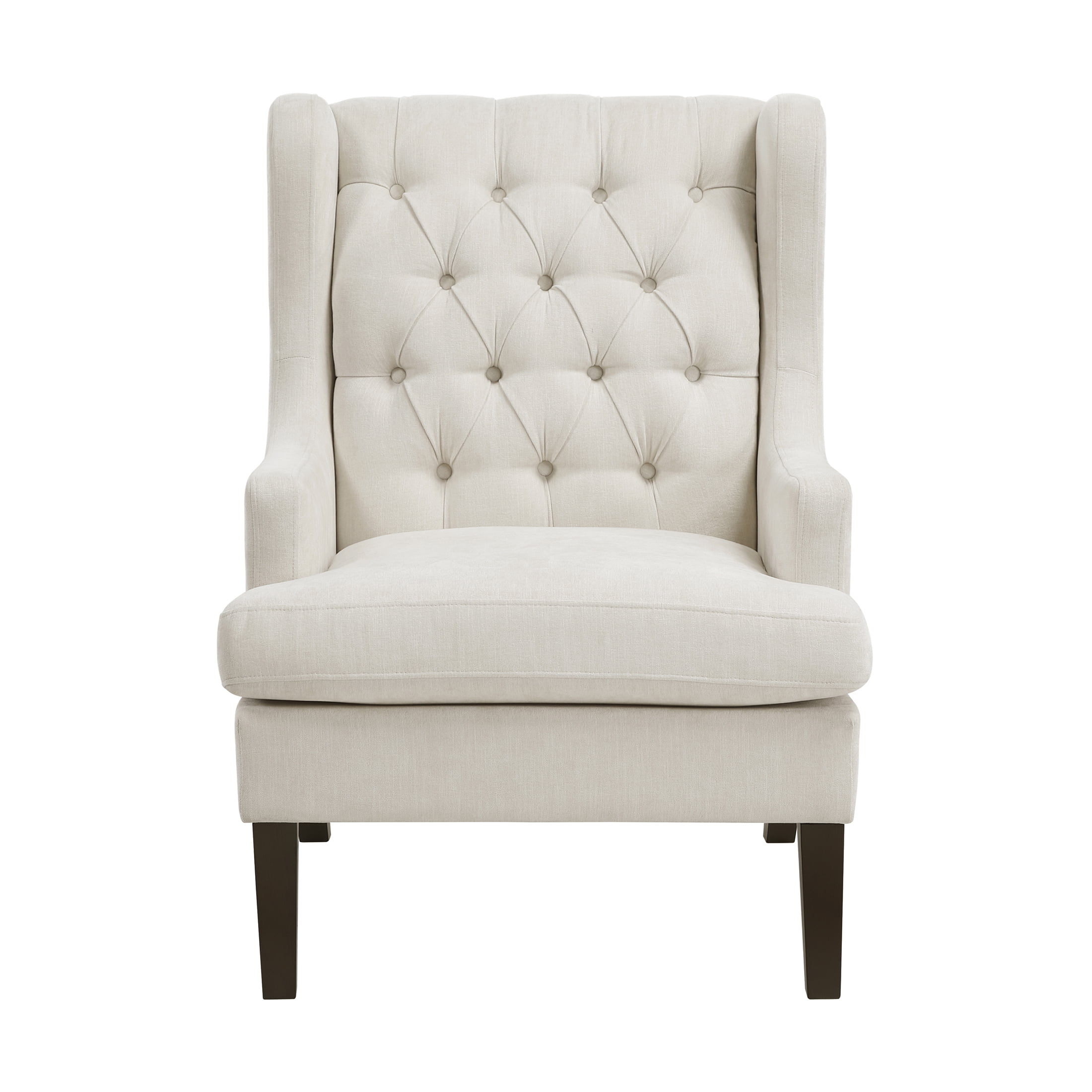 OakvillePark Velloria Textured Fabric Tufted Back Accent Chair, Beige