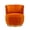 Orange, variant on PAPROOS Swivel Accent Chair with Storage and Cat Bed Stool, 360° Upholstered Barrel Chair, Teddy Vanity Chair for Bedroom, Makeup Room, Small Spaces, White-Teddy
