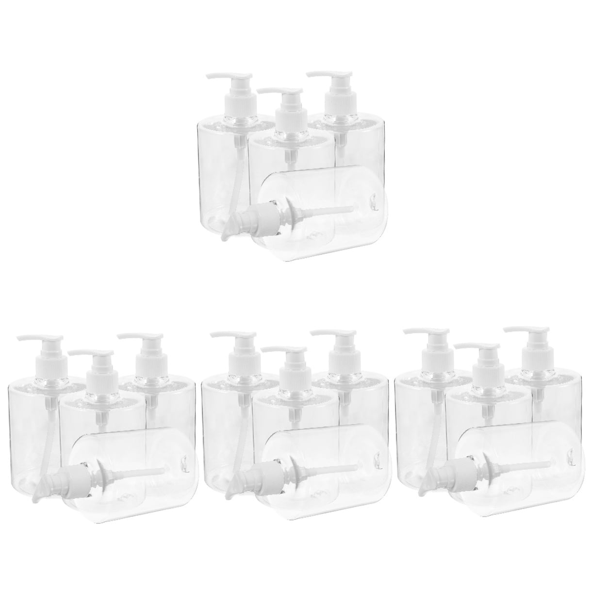MLINS 16 pcs  Soap Dispensers Refillable Pump Bottles Liquid Soap Dispensers Empty Shampoo Bottles(500ml)