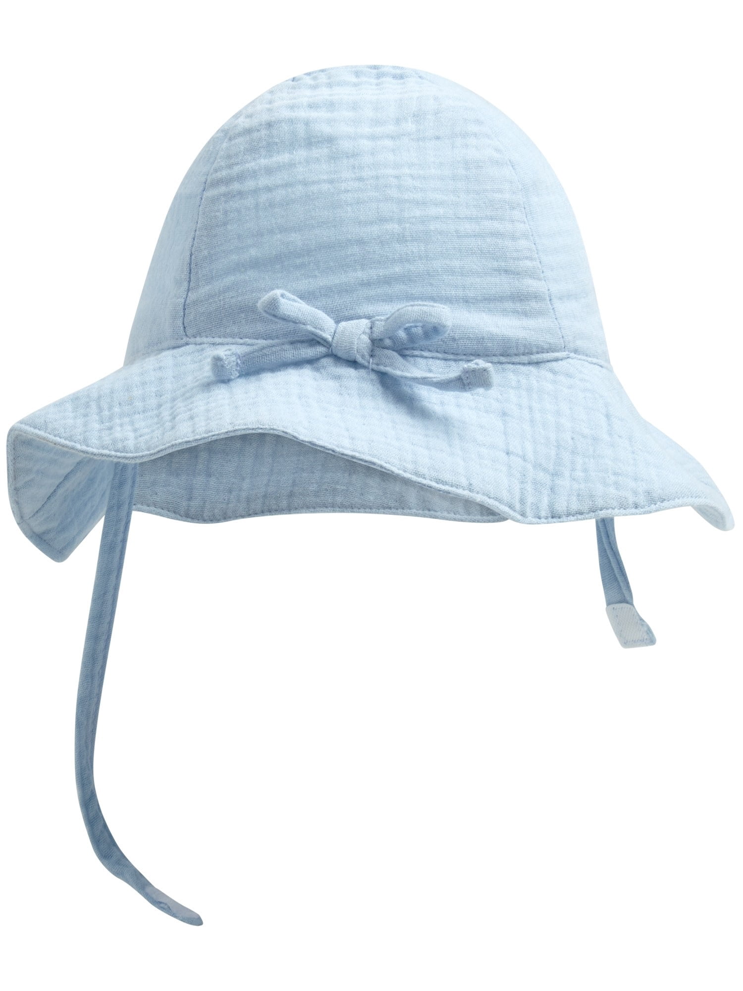 Jessica Simpson Baby Girls' Smocked Cotton Romper with Sun Hat Set, 2-Piece, Sizes 0M-24M