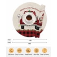 thumbnail image 6 of 15 Inch Round Placemats Set of 6, Christmas Truck Gnomes Non Slip Heat Insulation PP Table Mats, Red Black Plaid Xmas Tree Burlap Washable Place Mats for Kitchen Dining Party Table Decor, 6 of 7