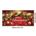thumbnail image 3 of Hometravel Christmas Garage Door Decor, Merry Christmas Printed Hanging Cloth, Festive Outdoor Garage Banner for Seasonal Display and Holiday Atmosphere, 3 of 6