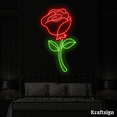 thumbnail image 2 of Craftnamesign Rose Flower Neon Sign, Flower Shop Decor, Girl Room Wall Art, 2 of 4