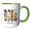 Green/White, variant on 3drose, Golden Acres. Summer, Holiday, Farm. Art Brushstroke. Gift for All, 11oz Two-tone Yellow Mug