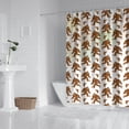 thumbnail image 2 of White Bigfoot and Footprint Pattern Shower Curtain 84"x72" ,Bathroom Decorative Shower Curtains Set with 12 Hooks,Modern Waterproof Washable Shower Curtain, 2 of 6