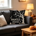 thumbnail image 5 of Halloween Horror Printed Throw Pillow Cover, Linen Cushion Case, 18x18 Gothic Spooky Pillowcase, Hidden Zipper, Washable for Sofa Home by MPOISVA, 5 of 6