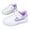 Purple, variant on Dakaela 4-12YGirls Running Shoes Sweet Heart Pattern Soft Breathable Comfortable Casual Flat Fashion Sneakers with Hook and Loop