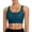 Navy, variant on U Back Longline Sports Bra, Scoop Neck Padded Yoga Workout Crop Top with Built-in Pads, Women's Athletic Swim Top for Swimming, Gym, and Fitness