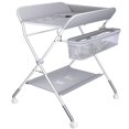 thumbnail image 1 of Table à Langer pour Bébé avec Roues, Table à Langer Pliable Station de Change pour Couches de Bébé avec Hauteur Réglable à 4 Niveaux, Gris, 1 of 9