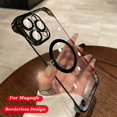 thumbnail image 2 of Funda de lujo transparente ultrafina sin marco para iPhone 14 13 12 Pro Max, funda rígida de carga inalámbrica magnética Fivean unisex, 2 of 2