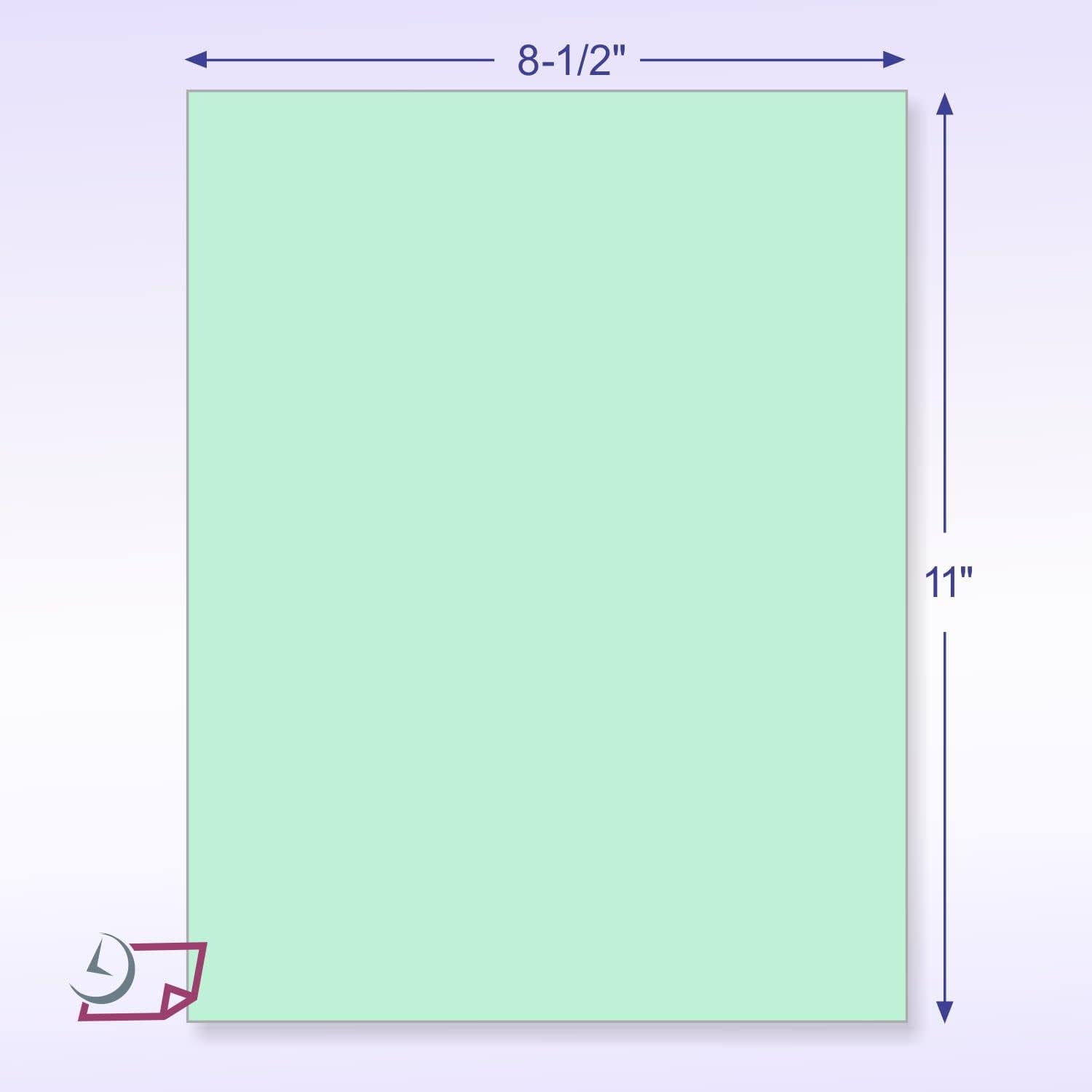 Pack of 500 Sheets 8-1/2" x 11" Letter Size CFB NCR Carbon-Less Paper, for Laser or Ink Jet Printer Green CFB, Pack of 500