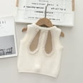thumbnail image 6 of KYAIGUO Toddler Kids Knit Sweater Vest Outwear for Girls,Little Girls Spring Fall Soft Waistcoat Outerwear Button Cute Bowknot Baby Round Neck Cardigan Sleeveless Jacket,Size 1-5 Years, 6 of 8