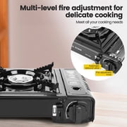 GVDV Portable Camping Stove, 1 Burner Butane Gas Stove with Updated Carrying Case