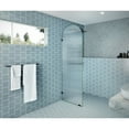 thumbnail image 4 of Glass Warehouse Maven 28 in. x 86.75 in. Fully Frameless Glass Shower Panel - Arched Fluted Single Fixed Panel Matte Black Matte, 4 of 5