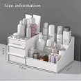 thumbnail image 2 of ZHAOCHENG Organizador de maquillaje con cajones, organizador de encimera para cosméticos, soporte de tocador para lápiz labial, pinceles, lociones, sombras de ojos, esmalte de uñas (blanco), 2 of 5