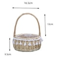 thumbnail image 4 of Cesta de Almacenamiento, con Asas, Tejida de Bambú, Cesta de Pascua, Recipientes Naturales, Arreglo de Soporte para Interiores Y Exteriores S Colco Cesta de almacenamiento, 4 of 8