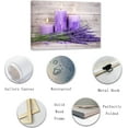 thumbnail image 5 of ZHONGYUTONG Spa Bathroom Wall Decor Purple Lavender Candles on Wood Board Canvas Picture Prints Zen Relaxing Farmhouse Artwork for Meditation Room Framed (20.00" x 30.00"), 5 of 6