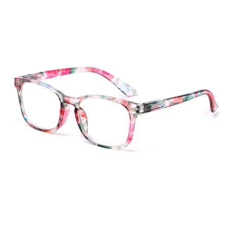 Fashion Vision Care Flower Radiation Protection Computer Goggles Anti-blue Light Eyeglasses Reading Glasses Presbyopia Eyewear LIGHT PURPLE STRENGTH 2.50