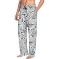 thumbnail image 6 of Susaid Vintage Sailboats Print Mens Pajama Pants Set Sleep & Lounge Pants, PJ Bottoms with Pockets and Button Fly-3X-Large, 6 of 6