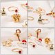 thumbnail image 2 of 6pcs Chic Anillos de nudillos Juego de anillos simples Anillos de dedo elegantes de Navidad (colores surtidos), 2 of 5
