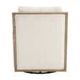 thumbnail image 3 of MAYEERTY Corduroy 360° Swivel Barrel Chair in Beige for Living Room/Hotel/Office, 3 of 26