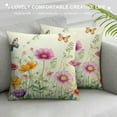 thumbnail image 3 of Shiartex  Pillow Covers Pink Daisy Floral Home Sweet Home Spring Summer Pillows Decorative Throw Pillows Cushion Case Floral Decorations Farmhouse Decor for Couch Sofa, 3 of 5
