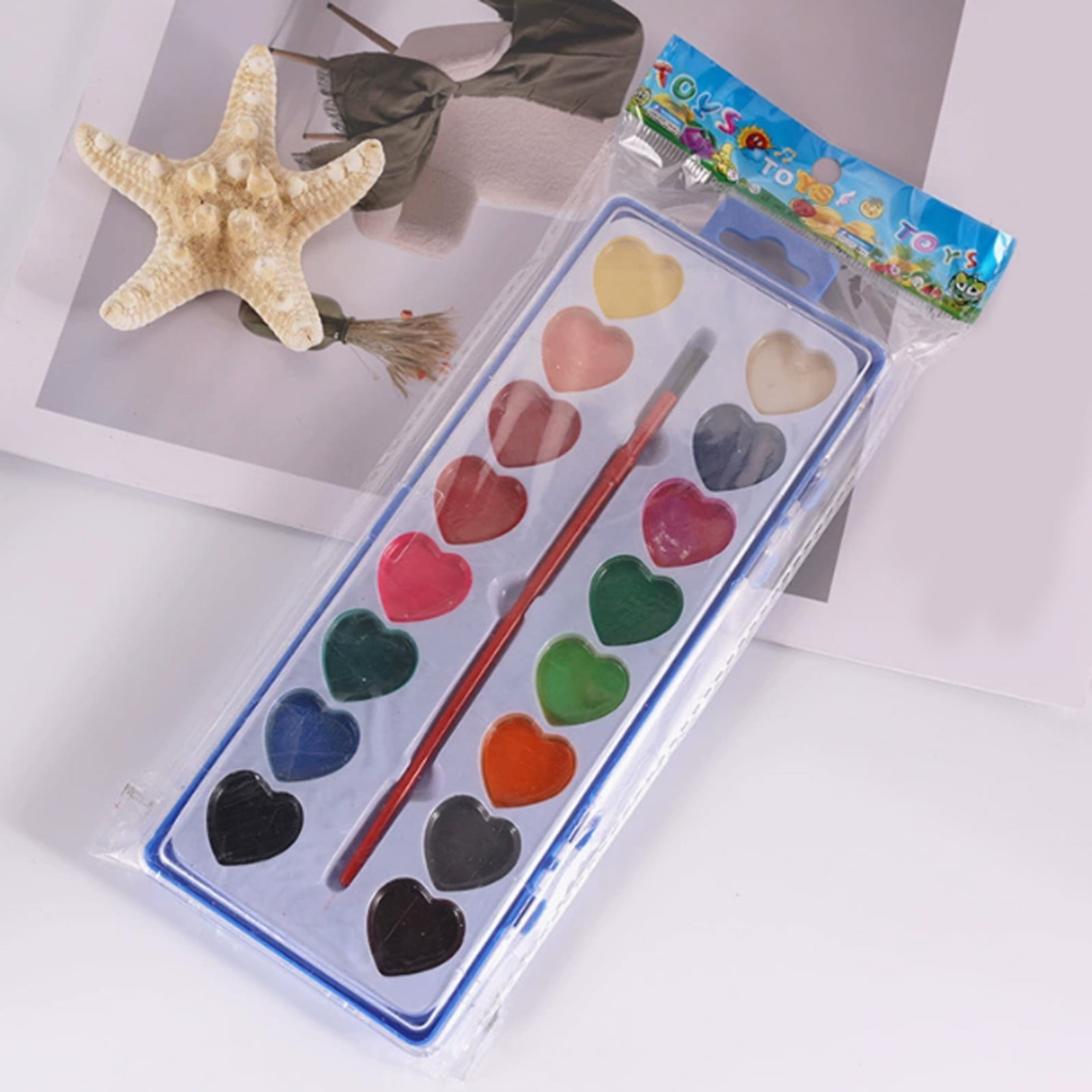 Cahier Aquarelle Débutant Avec 12 Couleurs - Kit Fournitures Artistiques - Pour École, Maison Ou Voyage - Adolescents Et Adultes