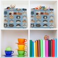 thumbnail image 6 of Yayeee 2 Pack Canvas Storage Basket with Handles for Shelves Fabric Bins Closet Organizer, Vibrant Cute Cat, 6 of 8