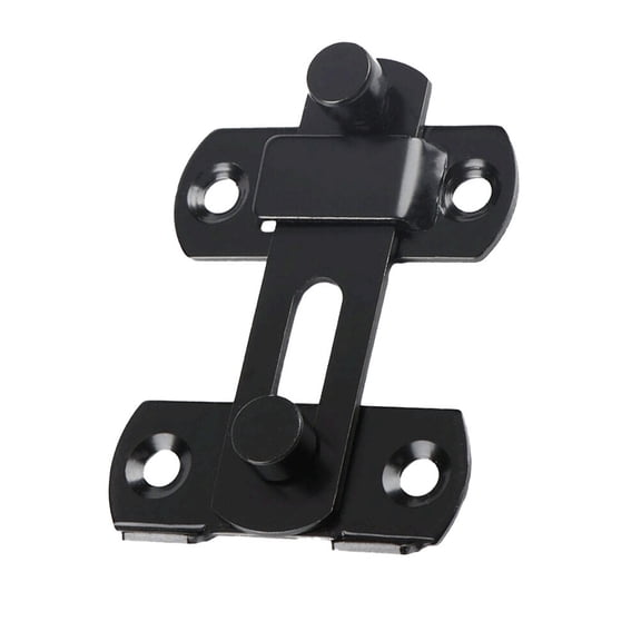 BESTYASH Black Stainless Steel Door Bolt Lock, Latch for Wood and Metal Doors, Ideal for Window Security