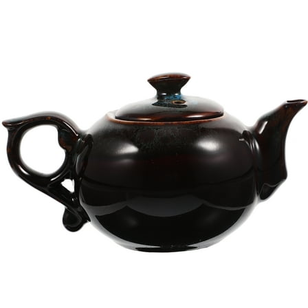 DEEPCRAFF Vintage Style Ceramic Teapot with Side Handle Porcelain Tea Ware for Tea Ceremony