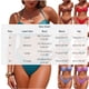 thumbnail image 4 of TaTaai V Neck Suspender Bikini Set for Women, High Cut Split Swimsuit with Removable Bra, Ideal for Summer Vacations and Water Fun Gift, 4 of 6
