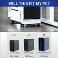 thumbnail image 2 of VIVO White Computer Desktop ATX Case, CPU Rolling Stand Adjustable Cart Holder, 2 of 2